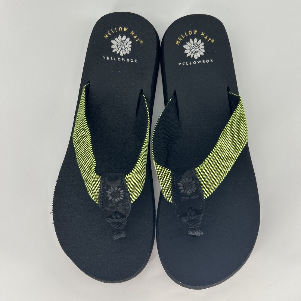 Yellow Box Mellow Mat Textile Flip Flop Sandal Women's 11 Boho Bohemian Tribal
